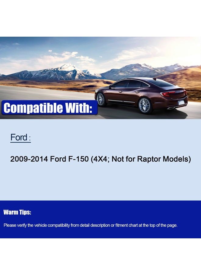 LCWRGS طقم تعليق أمامي 12 قطعة متوافق مع فورد F-150 4WD 4X4 من 2009-2014، 2 ذراع تحكم علوي، 2 مفاصل كروية سفلية، 2 روابط قضيب التوازن، 4 قضبان توجيه داخلية وخارجية، 2 أغطية - Image 2