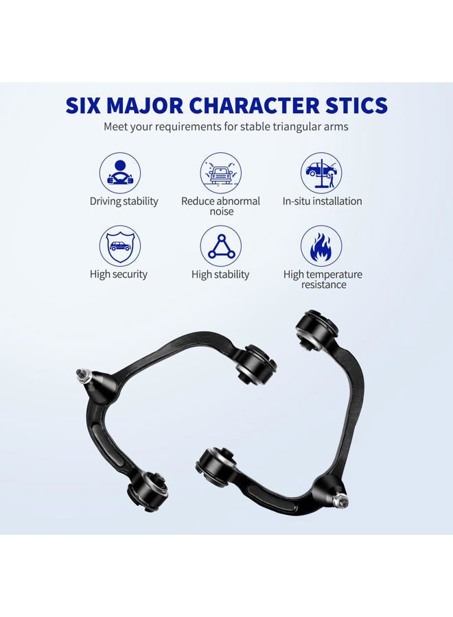 LCWRGS طقم تعليق أمامي 12 قطعة متوافق مع فورد F-150 4WD 4X4 من 2009-2014، 2 ذراع تحكم علوي، 2 مفاصل كروية سفلية، 2 روابط قضيب التوازن، 4 قضبان توجيه داخلية وخارجية، 2 أغطية - Image 3