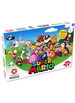 Winning Moves Super Mario And Friends 500 Piece Jigsaw Puzzle Game Piece Together Mario Luigi Yoshi Bowser And Toad Gift And Toy For Ages 10 Plus  - Image 1