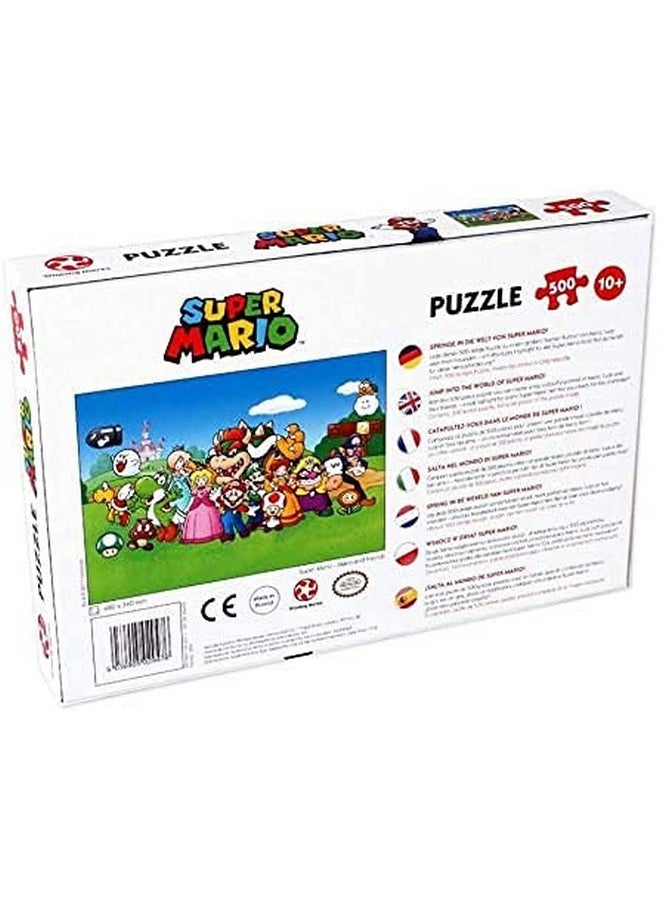 Winning Moves Super Mario And Friends 500 Piece Jigsaw Puzzle Game Piece Together Mario Luigi Yoshi Bowser And Toad Gift And Toy For Ages 10 Plus - Image 2