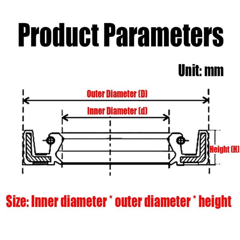 خاتم زيت الهيكل العظمي ذو الشفة المزدوجة NBR مقاس 20x34x7مم لعمود الدوران - Image 3