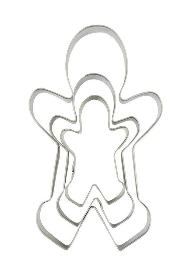 SOSOHOME 3 Piece Gingerbread Man Cookie Cutter Set, Christmas Shape Cookie Cutters Molds - 2.2 Inch, 3 Inch, 4.5 Inch - Image 1