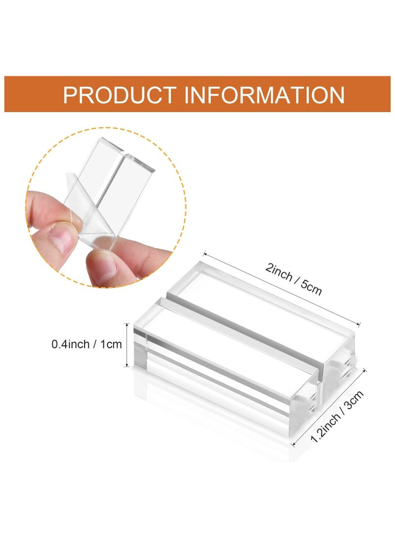 Anmi 12 Pieces Stands Place Card Holders, Clear Card Display Stand Suitable for Table Wedding Photos Menu and Meeting (Acrylic) - Image 2