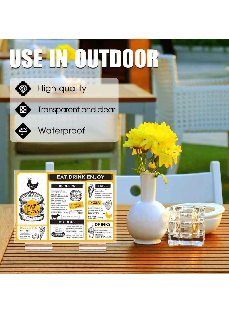 Anmi 12 Pieces Stands Place Card Holders, Clear Card Display Stand Suitable for Table Wedding Photos Menu and Meeting (Acrylic) - Image 3