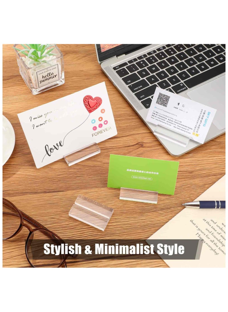 Anmi 12 Pieces Stands Place Card Holders, Clear Card Display Stand Suitable for Table Wedding Photos Menu and Meeting (Acrylic) - Image 5