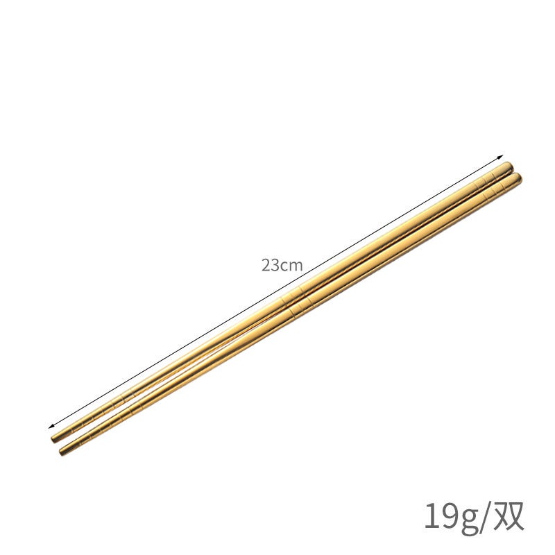 304 Stainless Steel Chopsticks Heat-Insulated (Ten pairs of gift boxes) 23CM [304 material] (with laser logo) cloth wheel light - Image 2