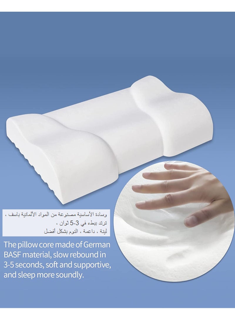 إسكدنيا فقارة عنق الرحم وسادة رغوة الذاكرة كفاف وسادة وسادة الرقبة مريح العظام السرير وسادة الرقبة آلام الظهر وسادة المعدة القابلة للإزالة وسادة بيضاء - Image 5