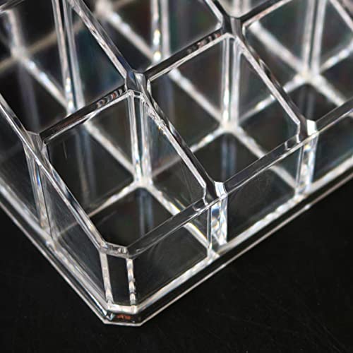 Wolpin Plastic 24 Compartment Cosmetic Organizer (23 x 9 cm) | Makeup Lipstick Storage Display Case Holder Box | Transparent Cosmetic Storage Organizer for Dressing Table - Image 4