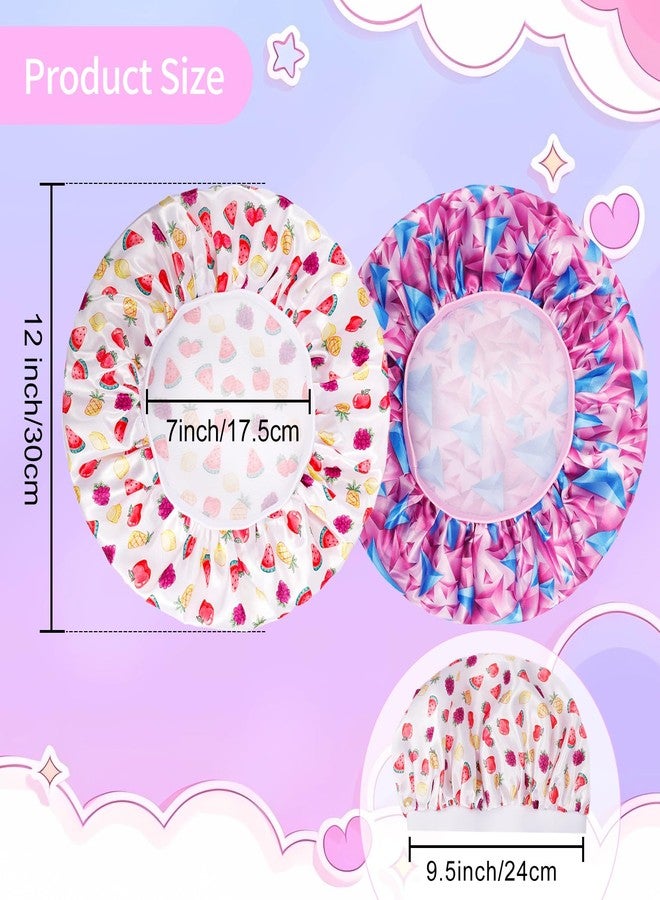 Dyrfolm 4 PCS Kids Satin Bonnet,Kids Bonnets for Girls,Soft Silk Bonnet for Sleeping for Natural Hair Toddler Teens Child - Image 2