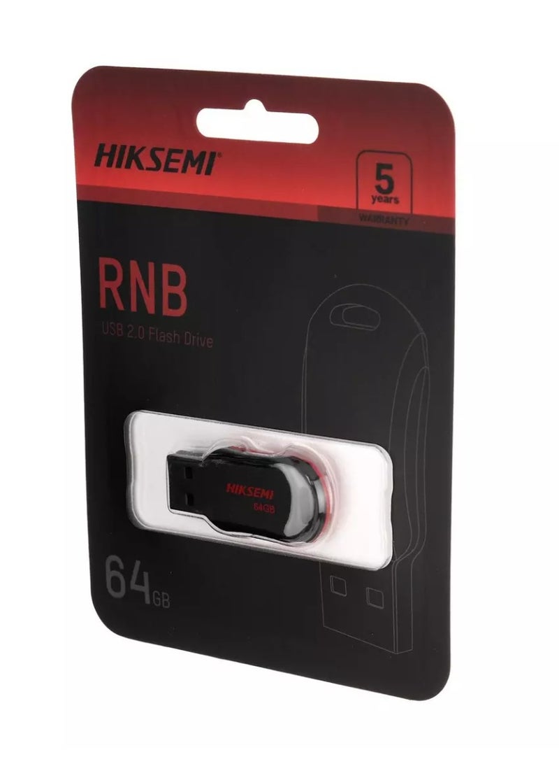 HIKSEMI RNB 64GB USB Flash Drive Black / Red - Image 2