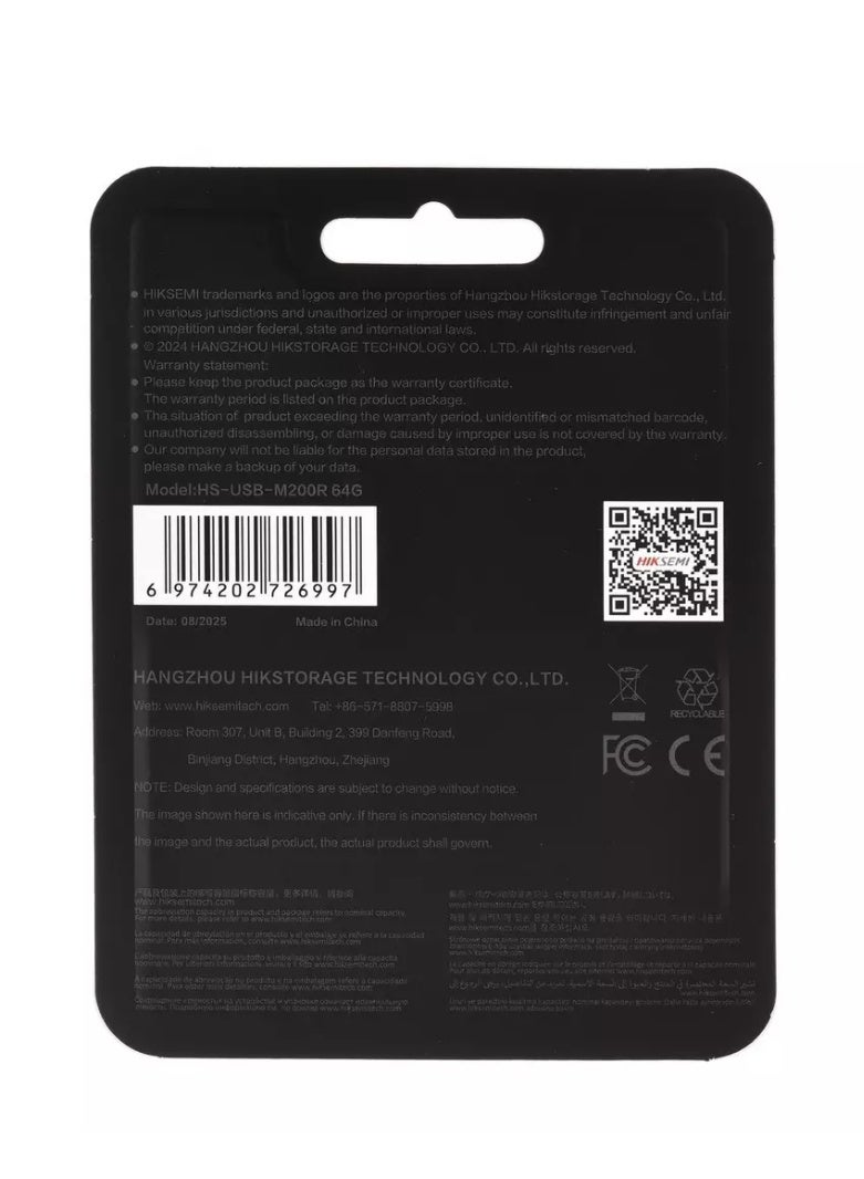 HIKSEMI RNB 64GB USB Flash Drive Black / Red - Image 3