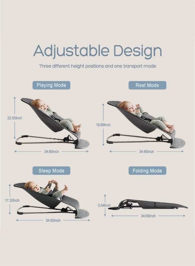 جونيوك المحمولة حديثي الولادة الطفل التوازن كرسي الروك مع 3 نقطة تسخير - Image 3