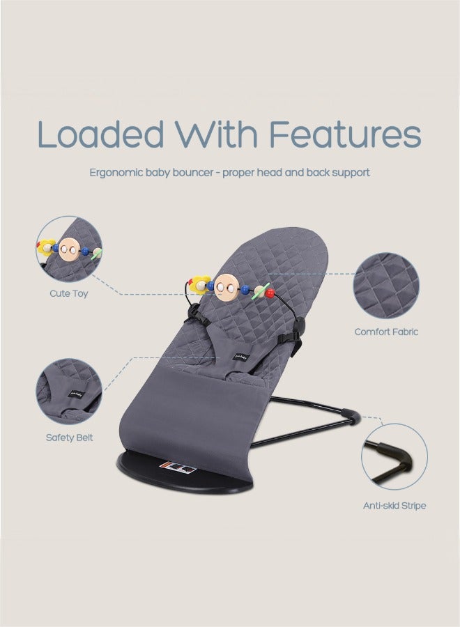 جونيوك المحمولة حديثي الولادة الطفل التوازن كرسي الروك مع 3 نقطة تسخير - Image 5