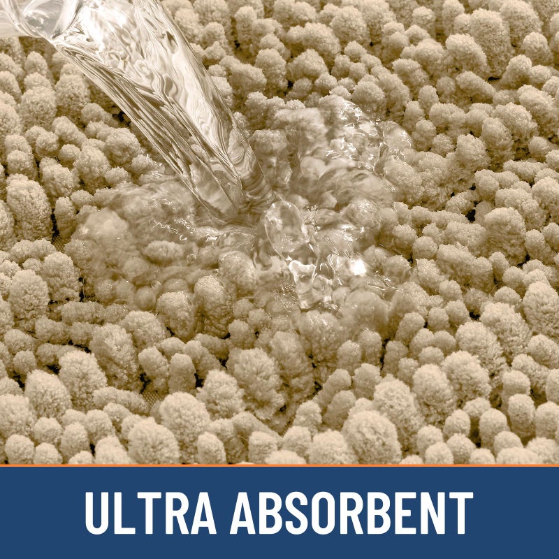 Smiry Bathroom Rugs Mat 30x20, Extra Soft Absorbent Chenille Bath Rugs, Non Slip Rubber Backing Machine Washable Quick Dry Bath Mats for Bathroom Floor, Tub, Shower, Home Decor Accessories, Beige - Image 5