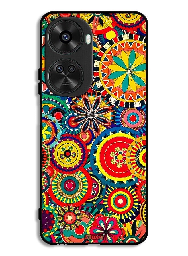 Tolwak Huawei nova 12 SE Protective Case Cover Colorful Mandala Pattern - Image 1