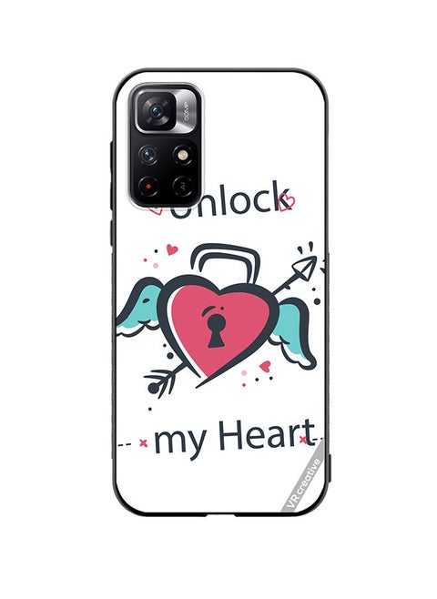 Protective Case Cover For Xiaomi Redmi Note 11T 5G Unlock My Heart Design Multicolour