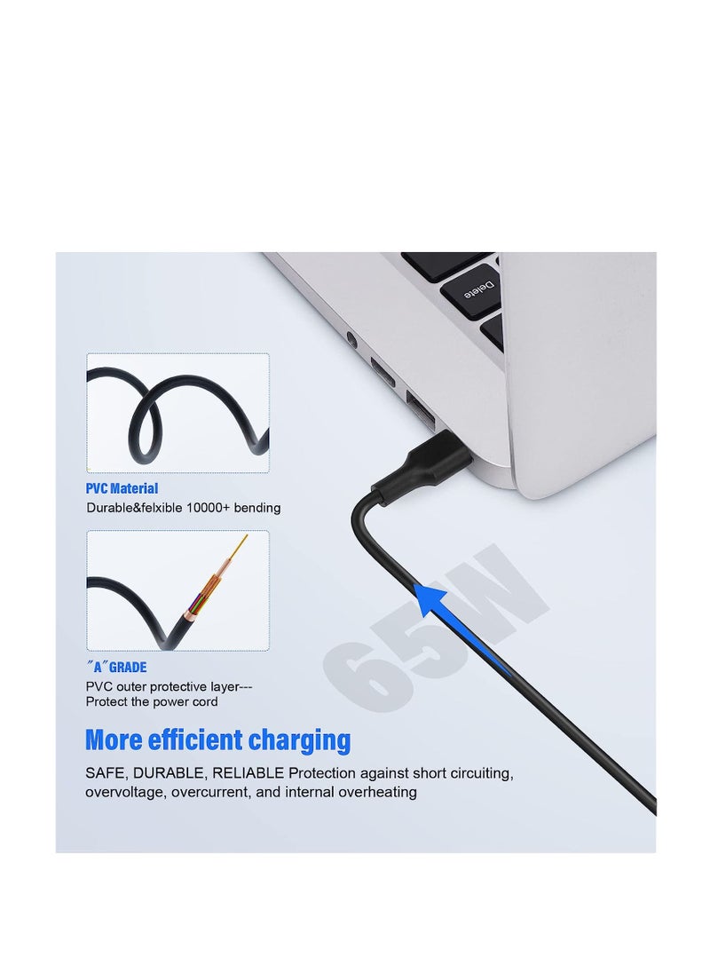 Ntech - NTECH Replacement For Dell Latitude 5430 Charger 65W USB-C Laptop Charger For Dell Latitude 5420/7430/5520/5530 5410/5330/5320/7420 Dell XPS 9250/9350/9365/9370 AC Adapter Cord - Image 1