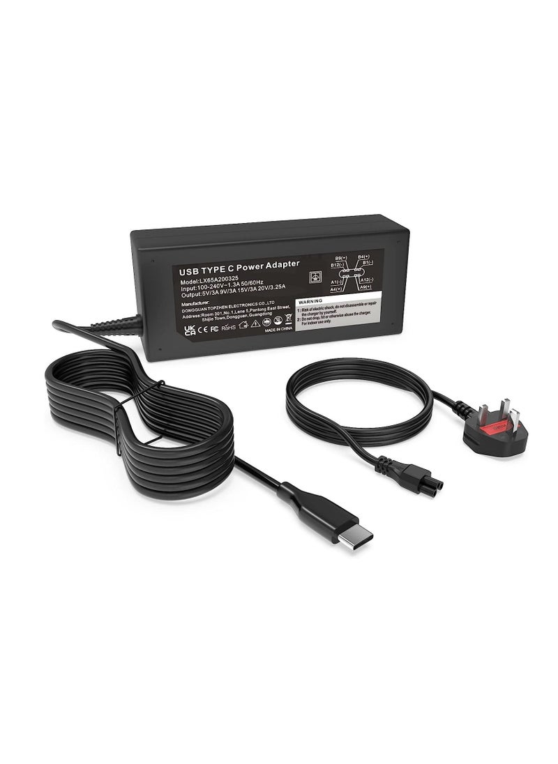 Ntech - NTECH Replacement For Dell Latitude 5430 Charger 65W USB-C Laptop Charger For Dell Latitude 5420/7430/5520/5530 5410/5330/5320/7420 Dell XPS 9250/9350/9365/9370 AC Adapter Cord - Image 1