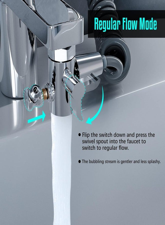 Deoxys Bathroom Sink Faucet Sprayer Set,Sink Hose Sprayer Attachment Hair Washing Faucet Extension Hand Shower Quick Connect Sink,Faucet Diverter Value with Adapter Connect for Bathroom - Image 5