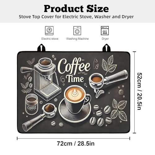 AOHMPT MultiDesign Stove Top Cover for GlassElectric Stoves 3in1 HeatResistant Protector Mat NonSlip Drying Rack 28x20 Coffee 28 L x 20 W - Image 3