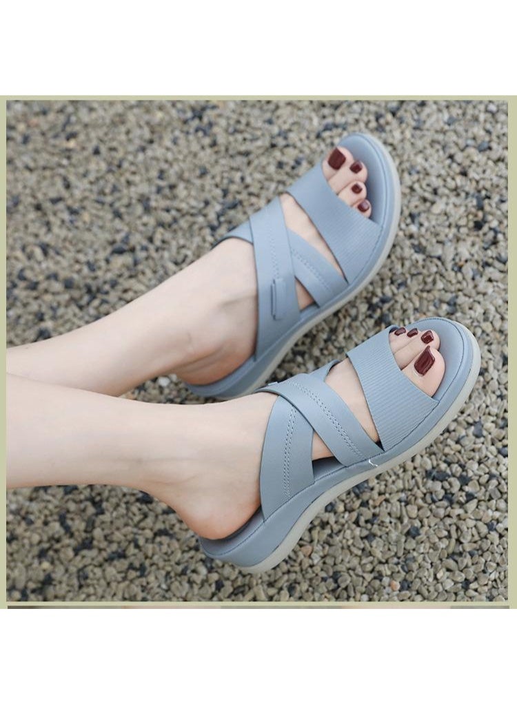 NIBEMINENT Summer   Sandals Fashionable And Atmospheric  Large-Sized Thick-Soled Slippers Beach Shoes Comfortable - Image 4
