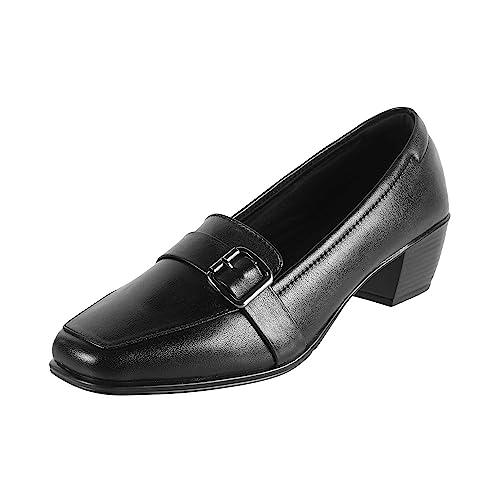 Mochi Women Black Synthetic Leather Formal/Pump Shoes UK/3 EU/36 (31-254) - Image 1
