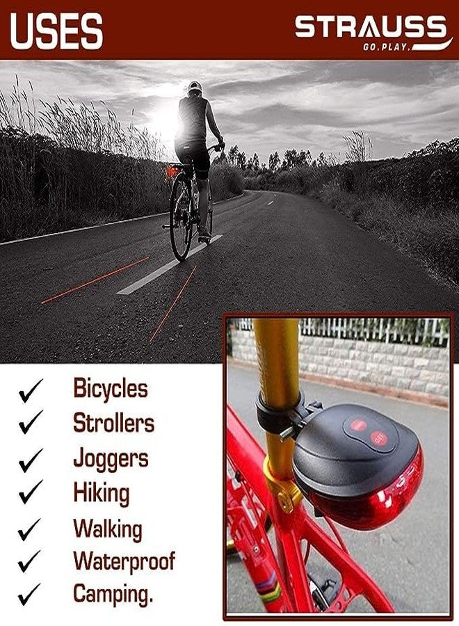 Strauss Bicycle Tail Lights | Headlights| Ultra Bright Waterproof Bicycle Tail Lights | Light Set with Led Light | Tail Clip Light Lamp |Taillight Set | Pack of 2 - Image 5