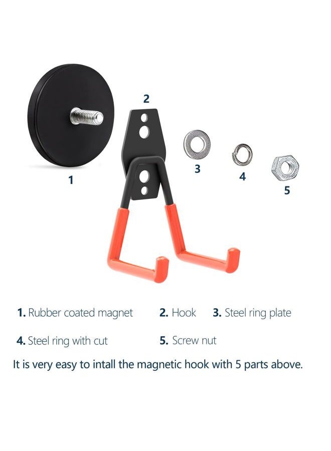 AplysiaTech Garage Hooks, Heavy Duty Garage Storage Hooks Steel Tool Hangers for Garage Wall Mount Utility Hooks and Hangers with Anti-Slip Coating for Ladders, Garden Tools, Bulky Items (14 Pack) - Image 3