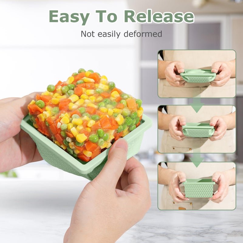 Aopigavi 6 Pack-Silicone Freezer Tray with Lid-Stackable Soup Freezer Container Molds,2-Cup Ice Cube Trays for Perfect Portion Control,Food Storage & Meal Prep,Oven & Dishwasher Safe - Image 5