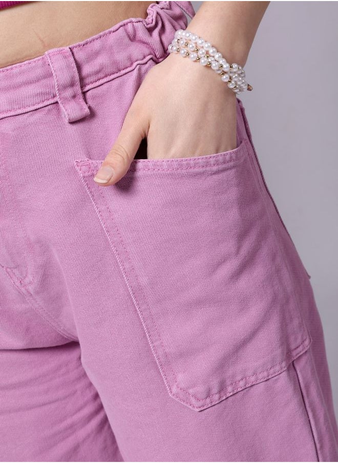 Freehand Women Loose Fit Solid High-Rise Overdyed Denim  - Image 4