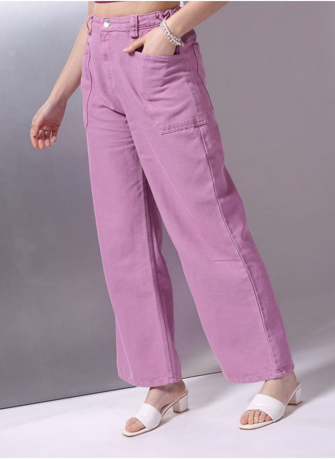 Freehand Women Loose Fit Solid High-Rise Overdyed Denim  - Image 3