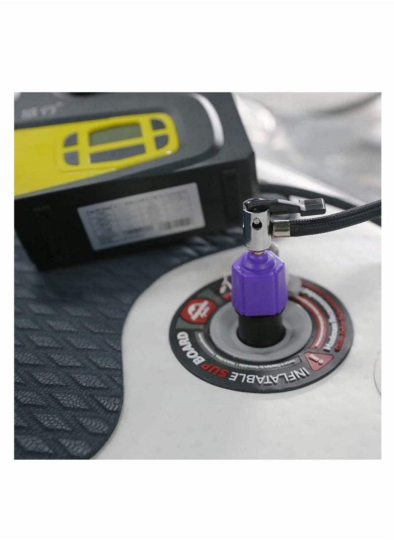 Excefore - Electric Pump Adaptor Compressor Air Valve Converter Multifunction Valve Adapter with 4 Air Nozzles for Halkey Roberts Valve, Stand Up Inflatable Paddle Board, Inflatable Bed, Inflatable Boat - Image 1