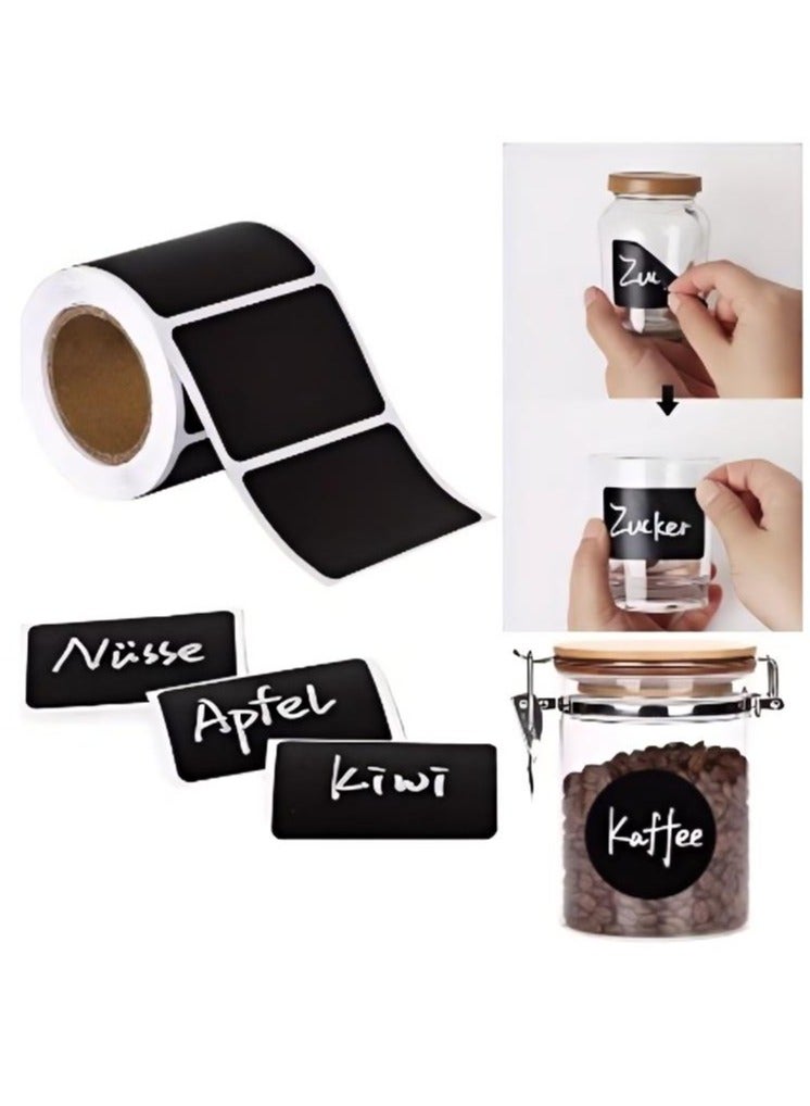 Generic 120pcs Removable Writing Blackboard Sticker Label Home Kitchen Supplies（Includes 1 white pen）  - Image 1