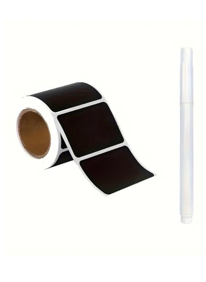 Generic 120pcs Removable Writing Blackboard Sticker Label Home Kitchen Supplies（Includes 1 white pen）  - Image 2