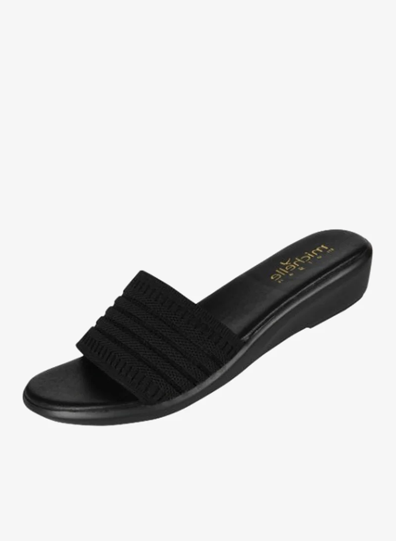 Michelle Morgan Black 092-2573 Michelle Morgan Ladies Casual Sliders 214RJ053 Black for Women | Best Price UAE