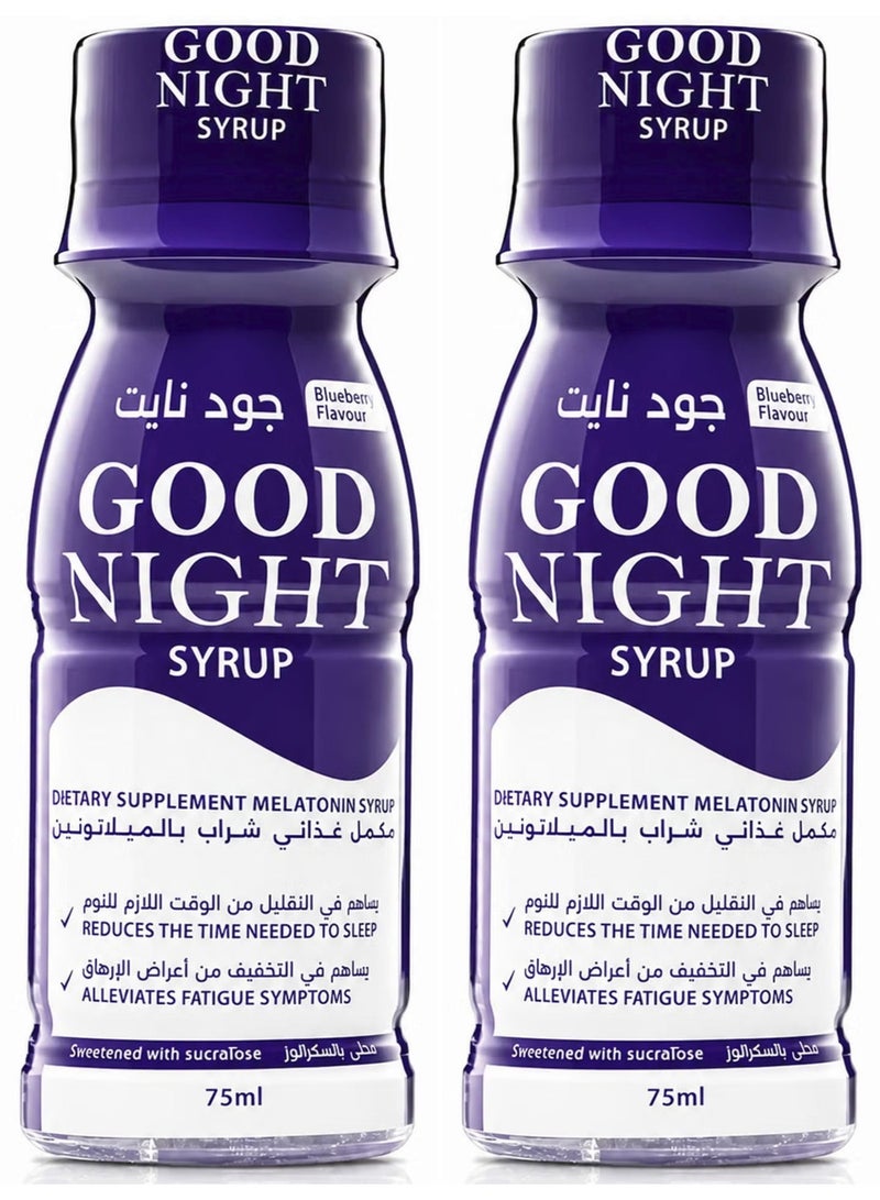 GOOD NIGHT Pack Of 2 Good Night Syrup Blueberry Flavour 75 ml - Image 1