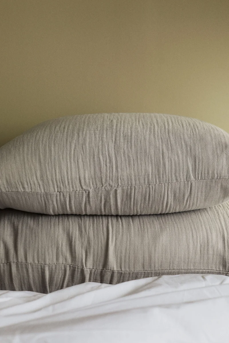 H&M Cotton Muslin Pillowcase