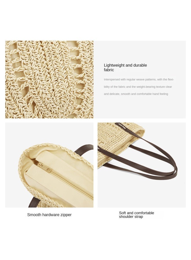 Josiny Women's Knitted Tote Bag, Large Capacity Handbag, Shoulder Bag, Underarm Bag, Commuter Tote, Women's Purse - Image 4