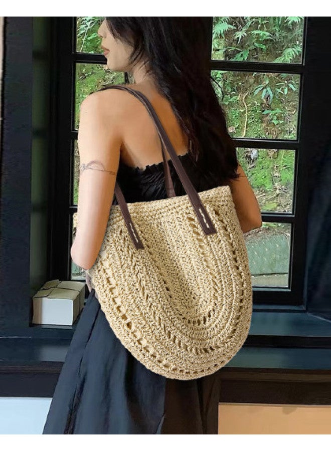 Josiny Women's Knitted Tote Bag, Large Capacity Handbag, Shoulder Bag, Underarm Bag, Commuter Tote, Women's Purse - Image 1