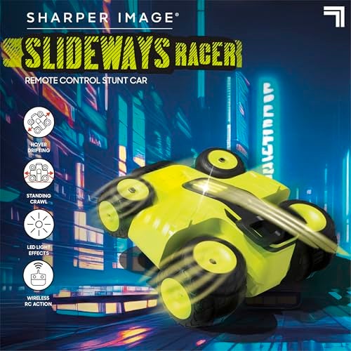 Sharper Image Slideways Racer Drifting Stunt RC Car with Rechargeable Battery 3 Driving Modes 90Degree Wheel Rotation LED Lights 24 GHz Remote Control HighSpeed RC Stunt Car Toy for Ages 6 - Image 5