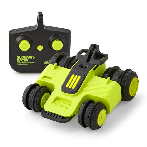 Sharper Image Slideways Racer Drifting Stunt RC Car with Rechargeable Battery 3 Driving Modes 90Degree Wheel Rotation LED Lights 24 GHz Remote Control HighSpeed RC Stunt Car Toy for Ages 6 - Image 1