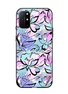 Protective Case Cover For OnePlus 8T Abstract Flowers Print Design Multicolour