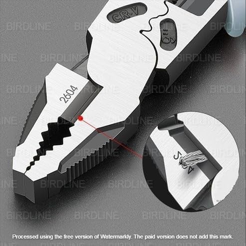 VATTU 7 in 1 Wire Stripping Tool Wire Cutter With Gripping Wrench Crimping Wire Precision Hand Tool Cable Stripping Cutting Multifunction Terminal Crimping Wire Piler And Stripper - Image 2