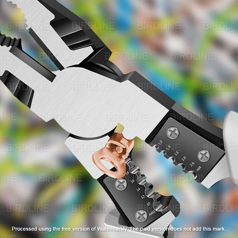 VATTU 7 in 1 Wire Stripping Tool Wire Cutter With Gripping Wrench Crimping Wire Precision Hand Tool Cable Stripping Cutting Multifunction Terminal Crimping Wire Piler And Stripper - Image 3