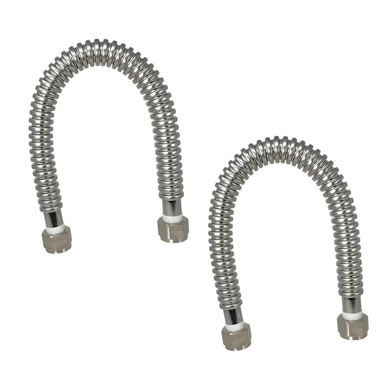 PROCURU 2Pack 34 FIP x 18 15Ft Stainless Steel Water Heater Flex Connector Certified Safe 6WAA182P - Image 2
