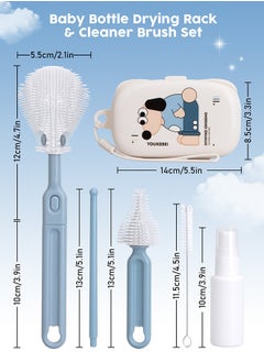 6 In 1 Baby Bottle Cleaner Kit With Silicone Brush, Nipple Brush, Straw Brush, Drying Rack - pzsku/Z3C814662C64F2BC05481Z/45/_/1725539045/56ea6876-7f01-4bf0-bdd9-5ff0dceca6f9