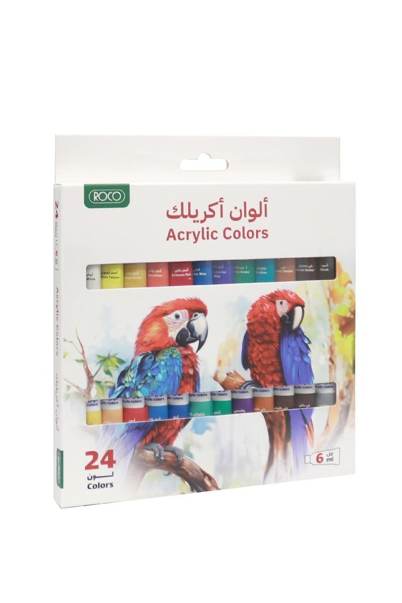 روكو مجموعة ألوان أكريليك ألوان متنوعة ٢٤ لونًا - Image 2