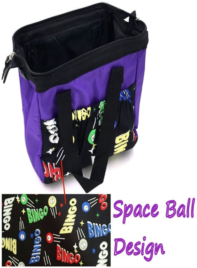 Tapp Collections Bingo Dauber 6 Pockets Tote Bag - Space Ball Design/Green - Image 5