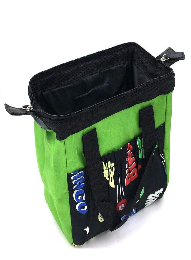 Tapp Collections Bingo Dauber 6 Pockets Tote Bag - Space Ball Design/Green - Image 1