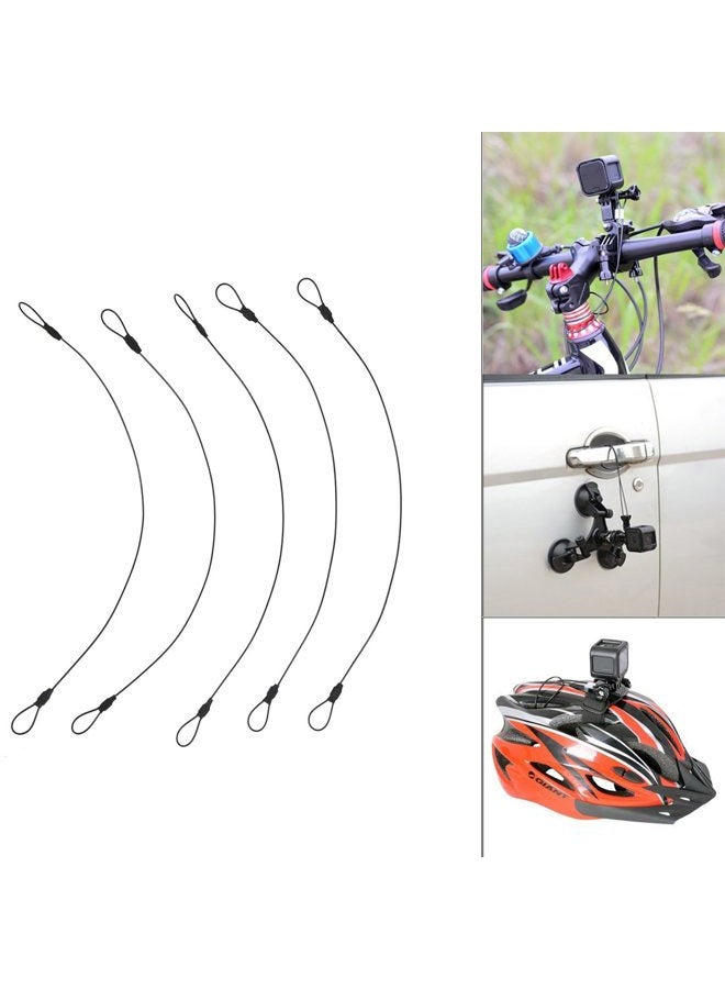 SIOTI Steel Tether Lanyard with 5PCS 12Inch for GoPro Hero 6/5/4/3+/3/2/1/Session,Action Camera and Other Applicable Equipment(12in) - Image 4